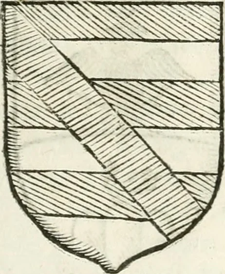 An illustration from Supplemento istorico dell'antica città di Forlì : in cui si descriue la provincia di Romagna ... : con la serie in fine dell' armi gentilizie di tutte le famiglie nobili viuenti, & alcune dell' estinte, e col catalogo de' vescoui e gouernatori ecclesiastici della medesima citta, 1678, leaf 842
