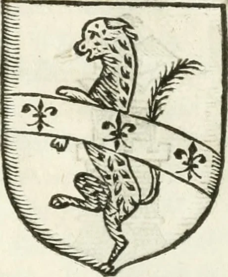 An illustration from Supplemento istorico dell'antica città di Forlì : in cui si descriue la provincia di Romagna ... : con la serie in fine dell' armi gentilizie di tutte le famiglie nobili viuenti, & alcune dell' estinte, e col catalogo de' vescoui e gouernatori ecclesiastici della medesima citta, 1678, leaf 842