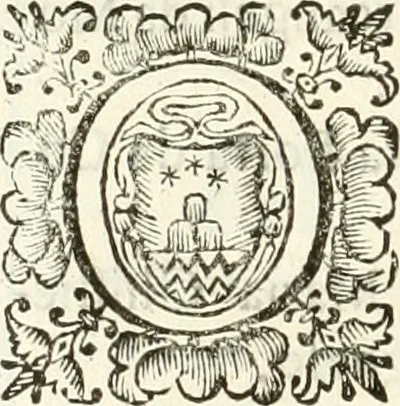 An illustration from Supplemento istorico dell'antica città di Forlì : in cui si descriue la provincia di Romagna ... : con la serie in fine dell' armi gentilizie di tutte le famiglie nobili viuenti, & alcune dell' estinte, e col catalogo de' vescoui e gouernatori ecclesiastici della medesima citta, 1678, leaf 857