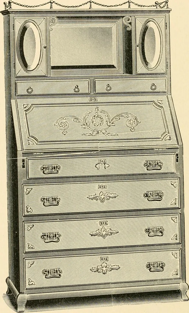 An illustration from Supplement to spring catalogue : desks, cabinets, bookcases for the fall trade / Clark Bros. & Co., 1886, leaf 19
