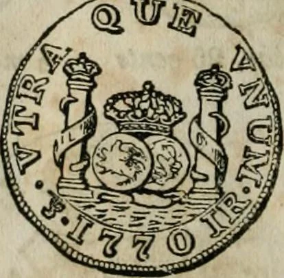 An illustration from Supplement to Thompson's Bank note reporter, containing 750 fac-similes of the various gold and silver coins, most generally found in circulation, 1850, leaf 19