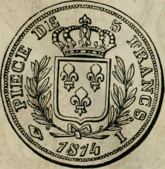 An illustration from Supplement to Thompson's Bank note reporter, containing 750 fac-similes of the various gold and silver coins, most generally found in circulation, 1850, leaf 21