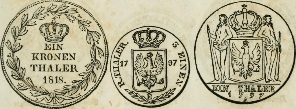 An illustration from Supplement to Thompson's Bank note reporter, containing 750 fac-similes of the various gold and silver coins, most generally found in circulation, 1850, leaf 34