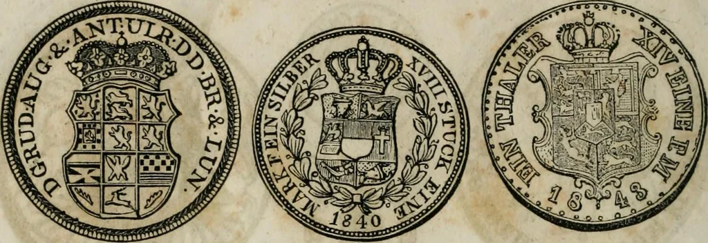 An illustration from Supplement to Thompson's Bank note reporter, containing 750 fac-similes of the various gold and silver coins, most generally found in circulation, 1850, leaf 35