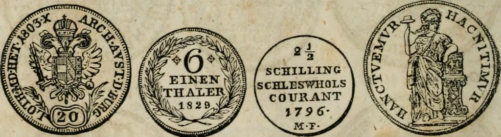 An illustration from Supplement to Thompson's Bank note reporter, containing 750 fac-similes of the various gold and silver coins, most generally found in circulation, 1850, leaf 37