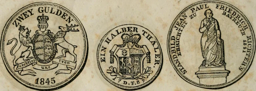 An illustration from Supplement to Thompson's Bank note reporter, containing 750 fac-similes of the various gold and silver coins, most generally found in circulation, 1850, leaf 39