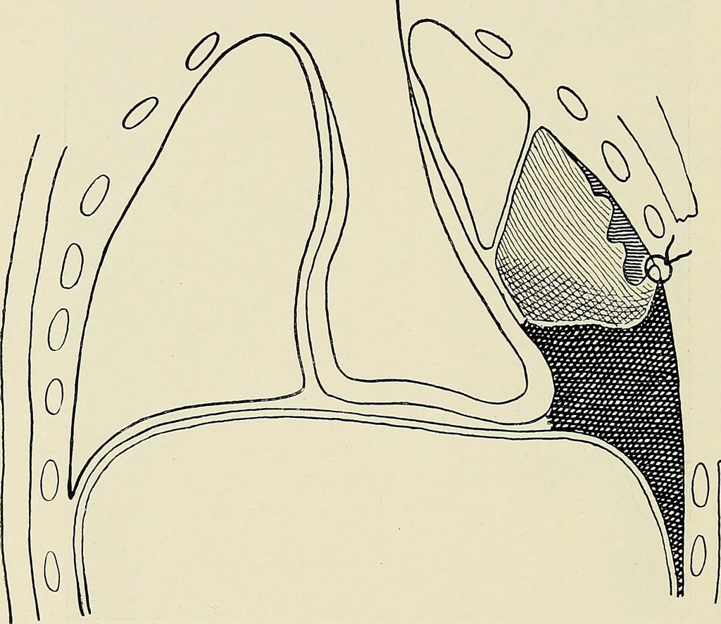 An illustration from Surgery of the lung, 1913, leaf 143