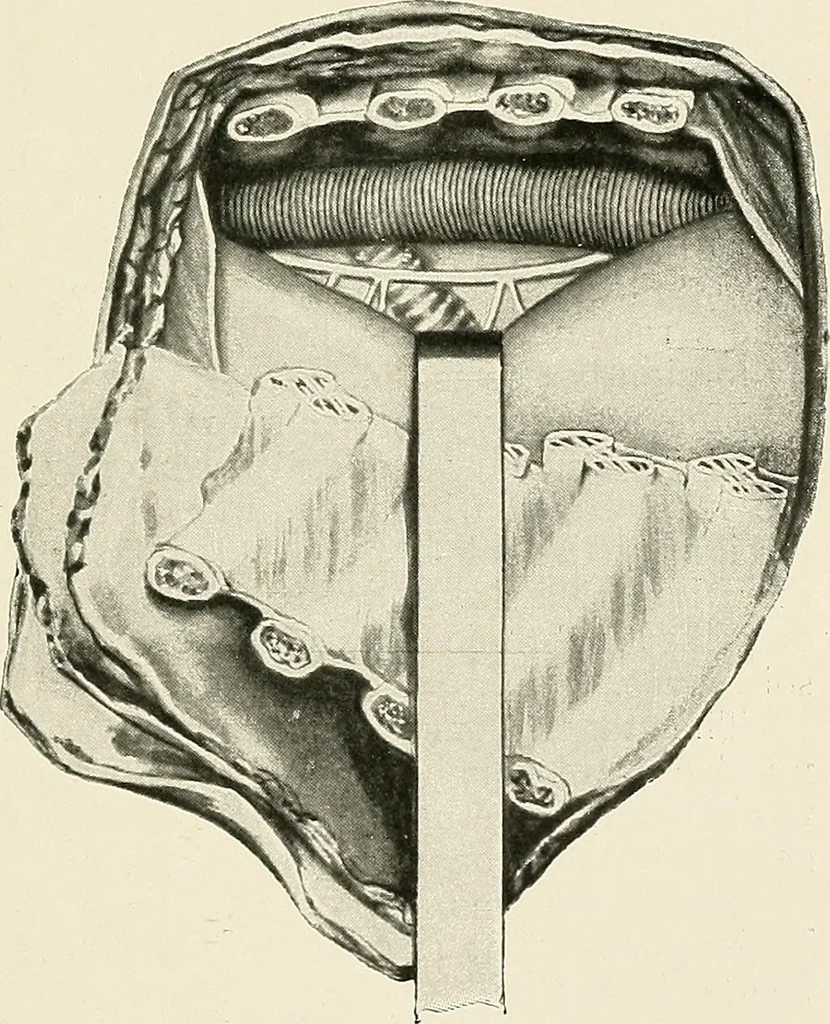 An illustration from Surgery of the lung, 1913, leaf 246