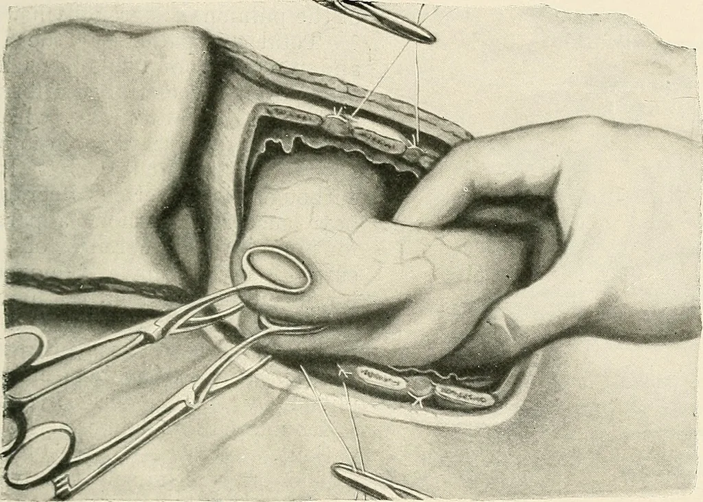 An illustration from Surgery of the lung, 1913, leaf 80
