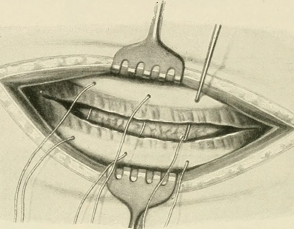 An illustration from Surgery of the lung, 1913, leaf 85