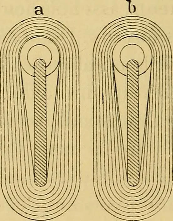 An illustration from Sur les progrès de la science électrique et les nouvelles machines d'induction, 1885, leaf 127