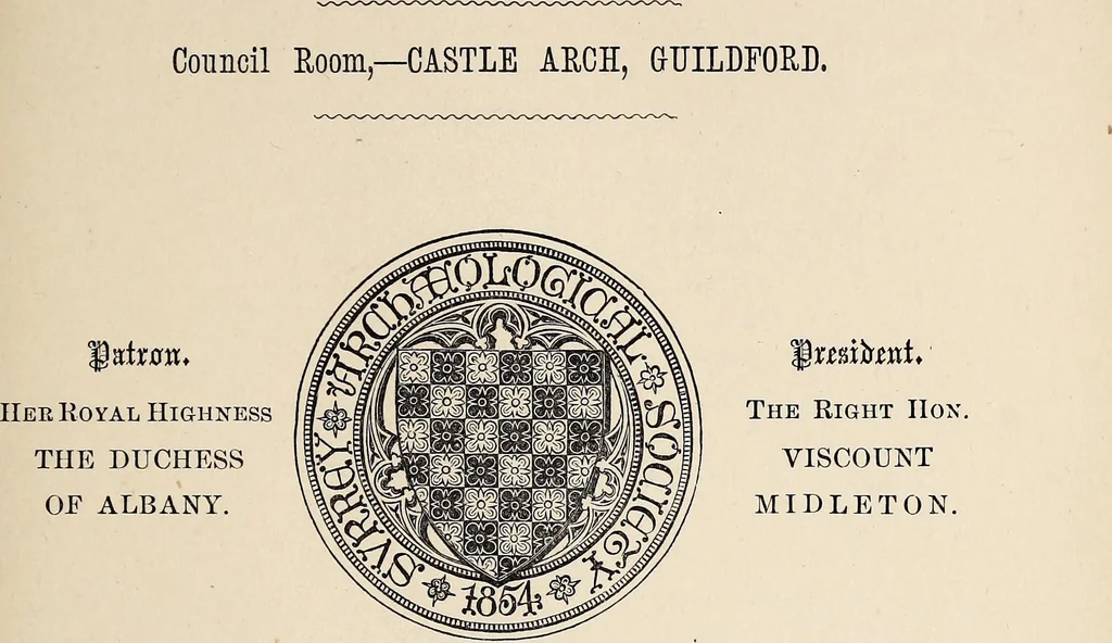 An illustration from Surrey archaeological collections, relating to the history and antiquities of the county, 1906, leaf 34