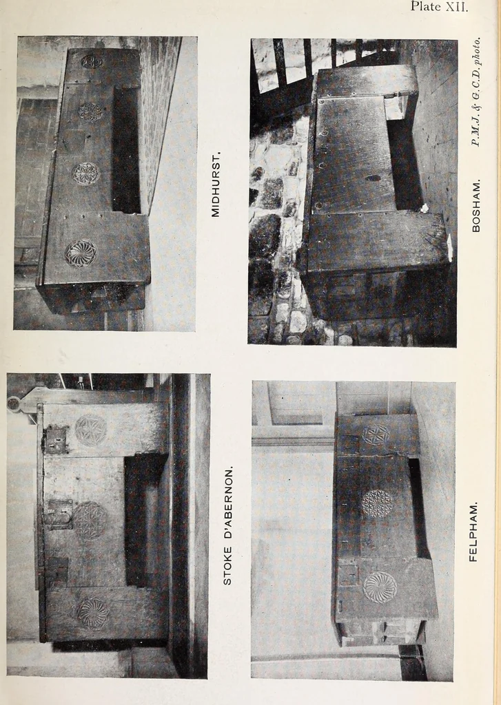 An illustration from Surrey archaeological collections, relating to the history and antiquities of the county, 1907, leaf 164