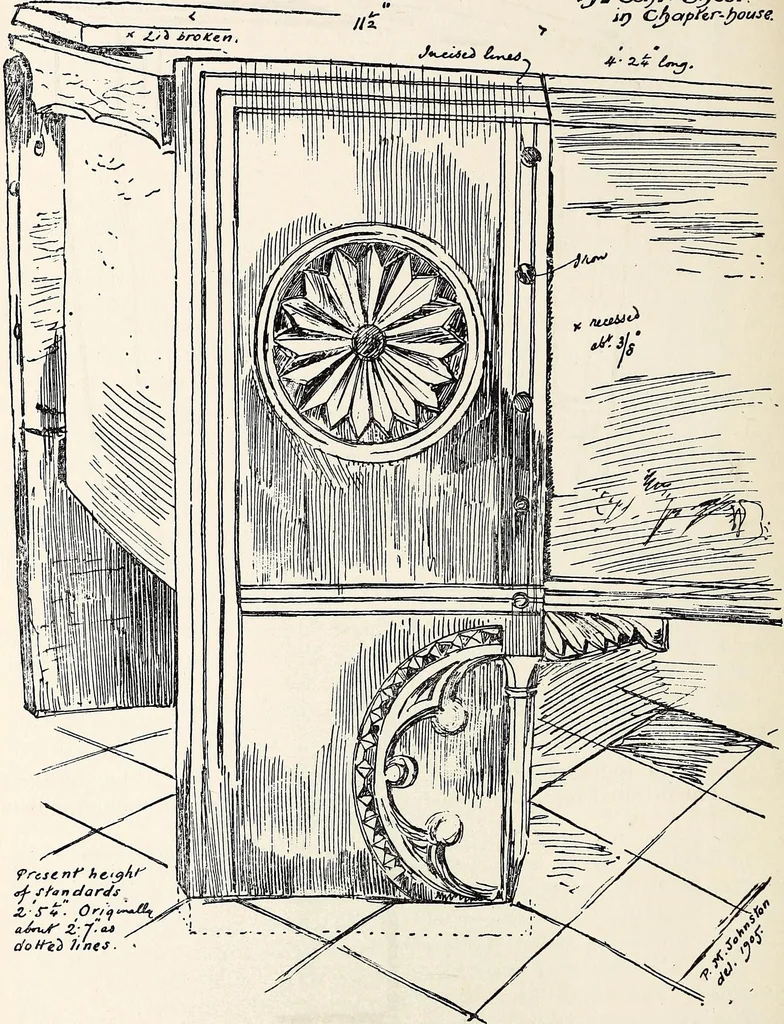 An illustration from Surrey archaeological collections, relating to the history and antiquities of the county, 1907, leaf 183