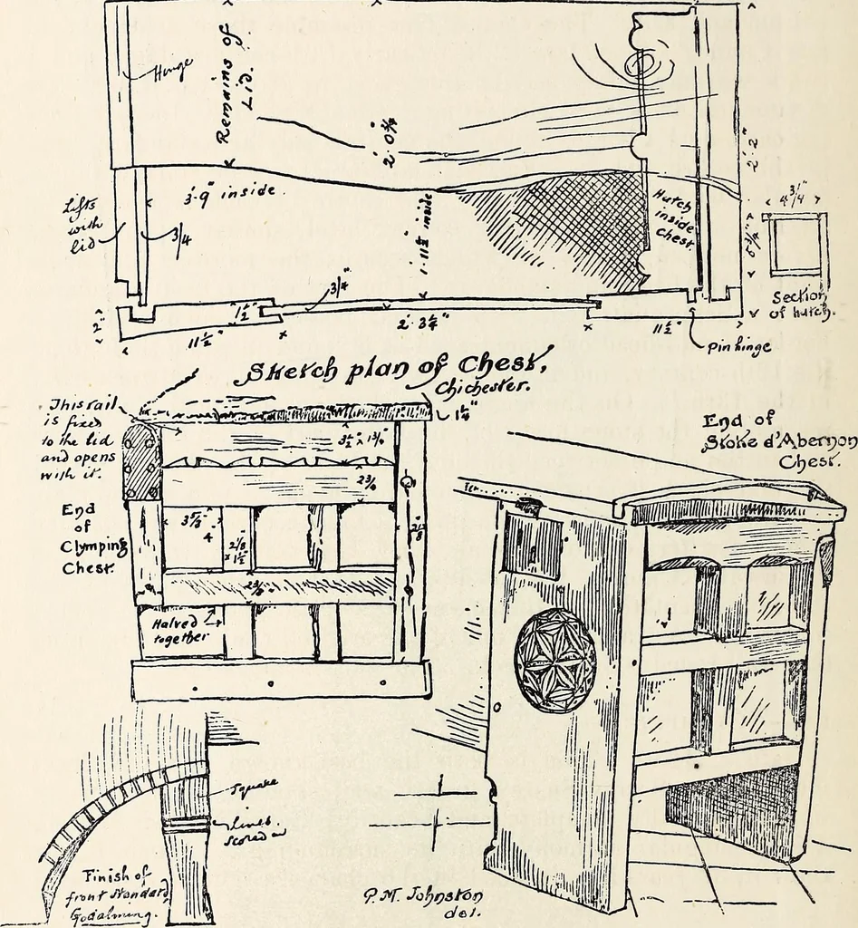 An illustration from Surrey archaeological collections, relating to the history and antiquities of the county, 1907, leaf 185