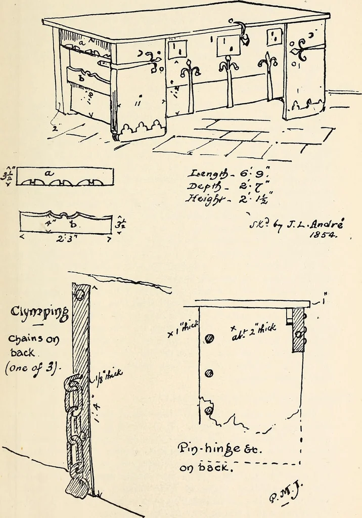 An illustration from Surrey archaeological collections, relating to the history and antiquities of the county, 1907, leaf 206