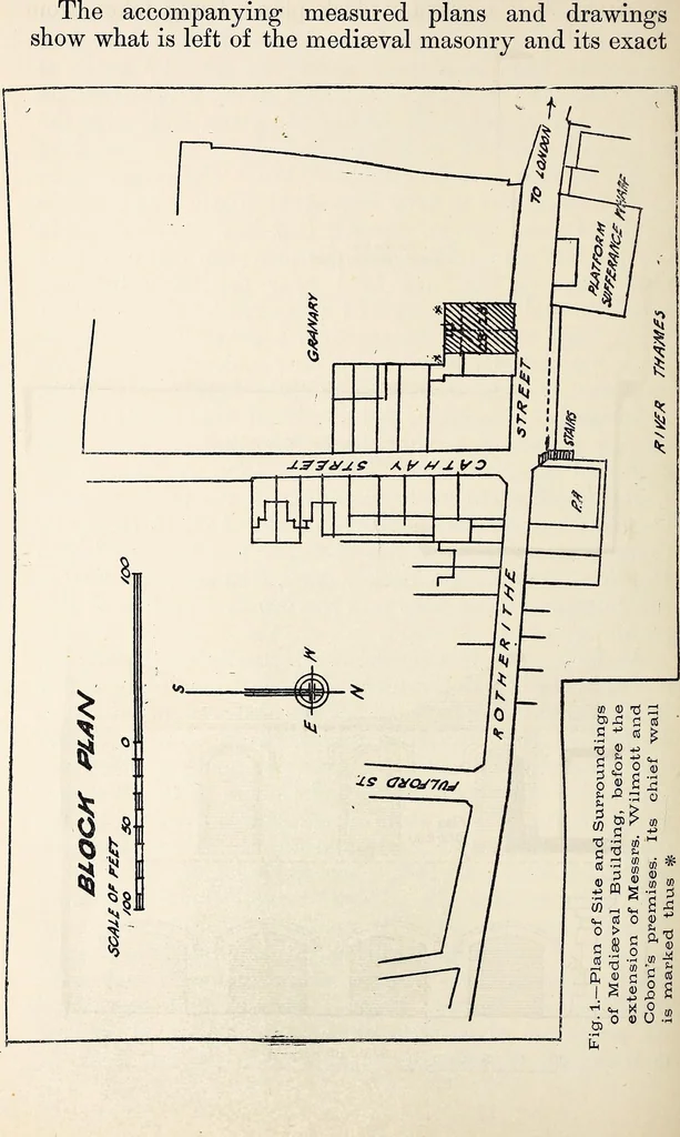 An illustration from Surrey archaeological collections, relating to the history and antiquities of the county, 1907, leaf 263