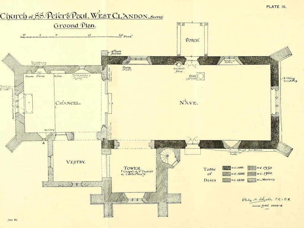 An illustration from Surrey archaeological collections, relating to the history and antiquities of the county, 1908, leaf 145