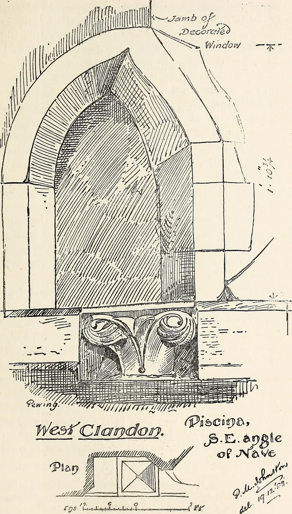 An illustration from Surrey archaeological collections, relating to the history and antiquities of the county, 1908, leaf 150