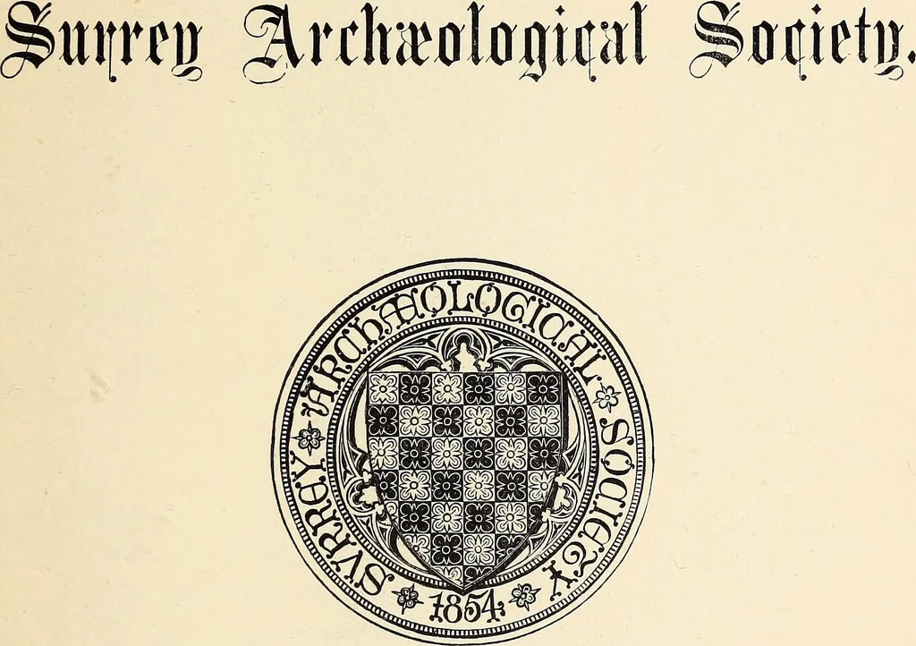 An illustration from Surrey archaeological collections, relating to the history and antiquities of the county, 1909, leaf 20