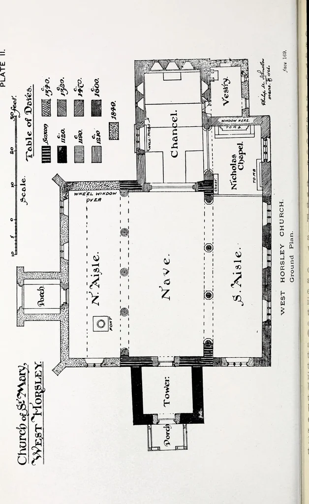 An illustration from Surrey archaeological collections, relating to the history and antiquities of the county, 1909, leaf 253