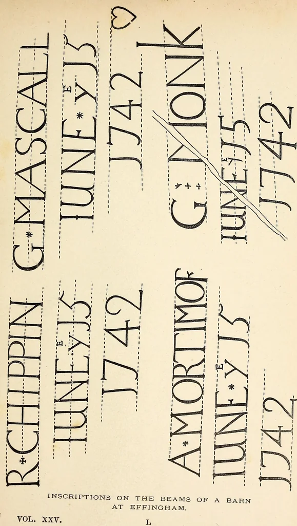 An illustration from Surrey archaeological collections, relating to the history and antiquities of the county, 1912, leaf 210