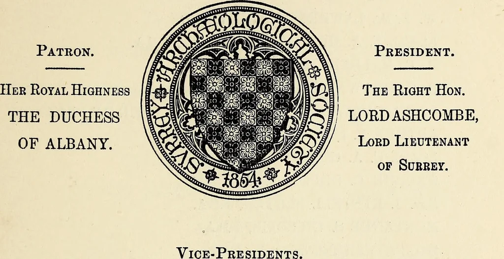 An illustration from Surrey archaeological collections, relating to the history and antiquities of the county, 1919, leaf 16