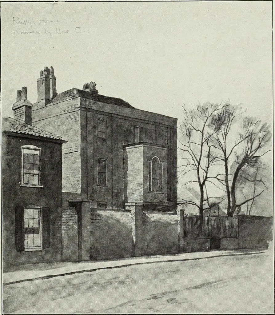 An illustration from The Survey of London : being the first volume of the register of the Committee for the survey of the memorials of greater London, containing the Parish of Bromley-by-Bow, 1900, leaf 108