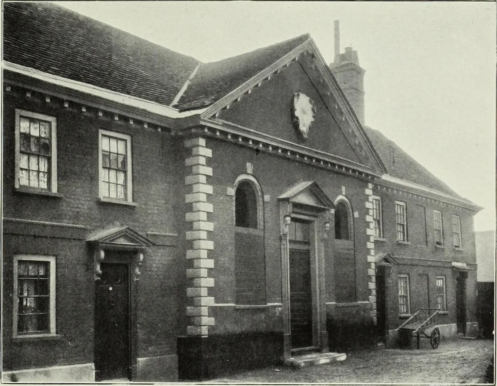 An illustration from The Survey of London : being the first volume of the register of the Committee for the survey of the memorials of greater London, containing the Parish of Bromley-by-Bow, 1900, leaf 128