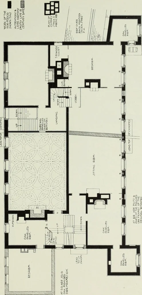 An illustration from The Survey of London : being the first volume of the register of the Committee for the survey of the memorials of greater London, containing the Parish of Bromley-by-Bow, 1900, leaf 136