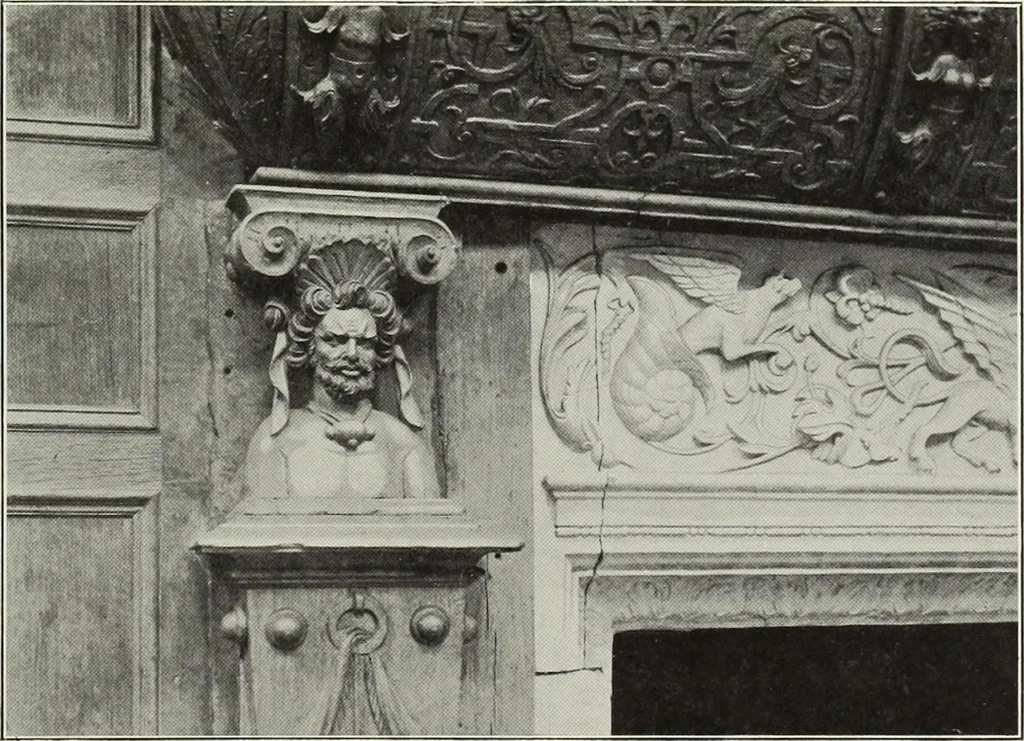 An illustration from The Survey of London : being the first volume of the register of the Committee for the survey of the memorials of greater London, containing the Parish of Bromley-by-Bow, 1900, leaf 140