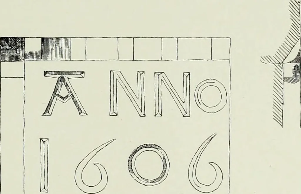 An illustration from The Survey of London : being the first volume of the register of the Committee for the survey of the memorials of greater London, containing the Parish of Bromley-by-Bow, 1900, leaf 144