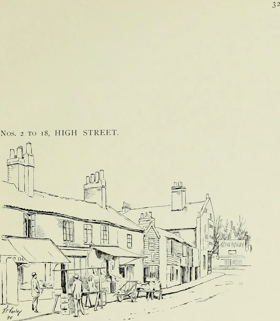 An illustration from The Survey of London : being the first volume of the register of the Committee for the survey of the memorials of greater London, containing the Parish of Bromley-by-Bow, 1900, leaf 154