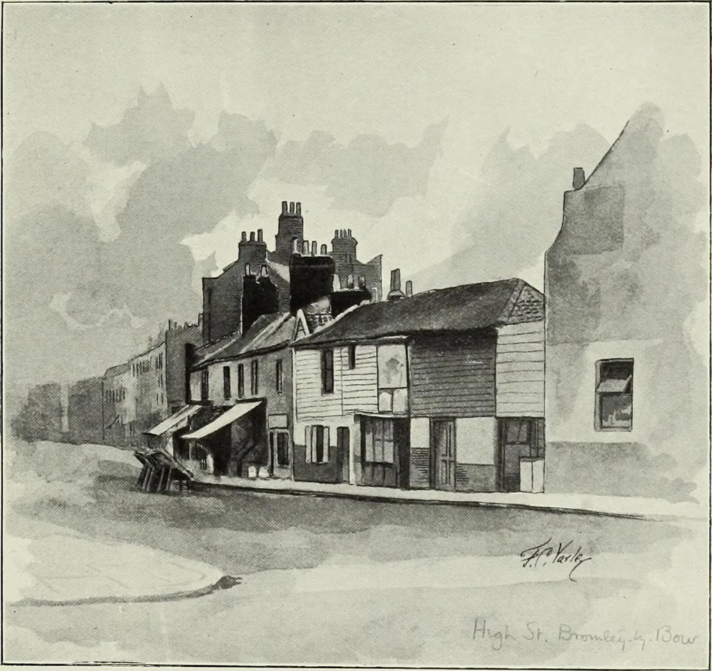 An illustration from The Survey of London : being the first volume of the register of the Committee for the survey of the memorials of greater London, containing the Parish of Bromley-by-Bow, 1900, leaf 156