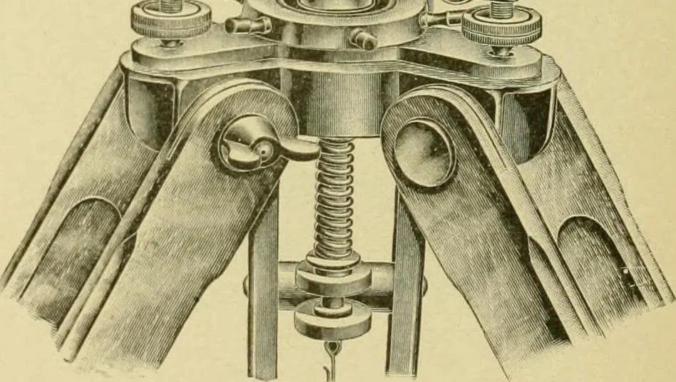 An illustration from Surveying ; a manual of practical instruction in the art of plane surveying, including plotting, leveling, triangulation, line running, cross-sectioning, traversing, and other details of field work, 1910, leaf 113