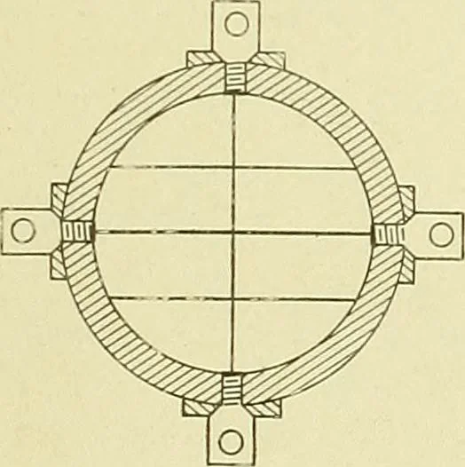 An illustration from Surveying ; a manual of practical instruction in the art of plane surveying, including plotting, leveling, triangulation, line running, cross-sectioning, traversing, and other details of field work, 1910, leaf 132