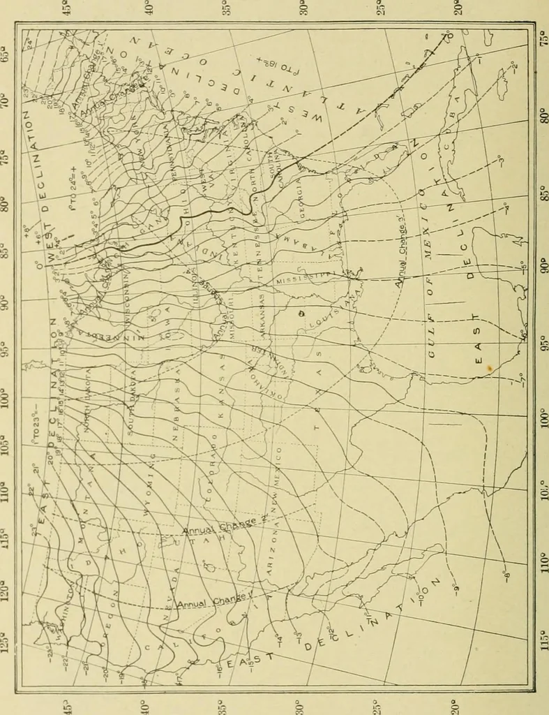 An illustration from Surveying ; a manual of practical instruction in the art of plane surveying, including plotting, leveling, triangulation, line running, cross-sectioning, traversing, and other details of field work, 1910, leaf 147