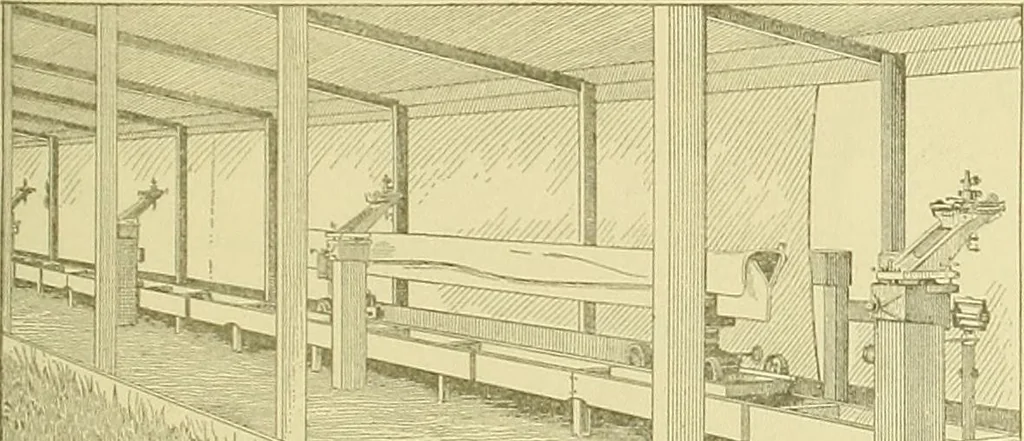 An illustration from Surveying ; a manual of practical instruction in the art of plane surveying, including plotting, leveling, triangulation, line running, cross-sectioning, traversing, and other details of field work, 1910, leaf 186