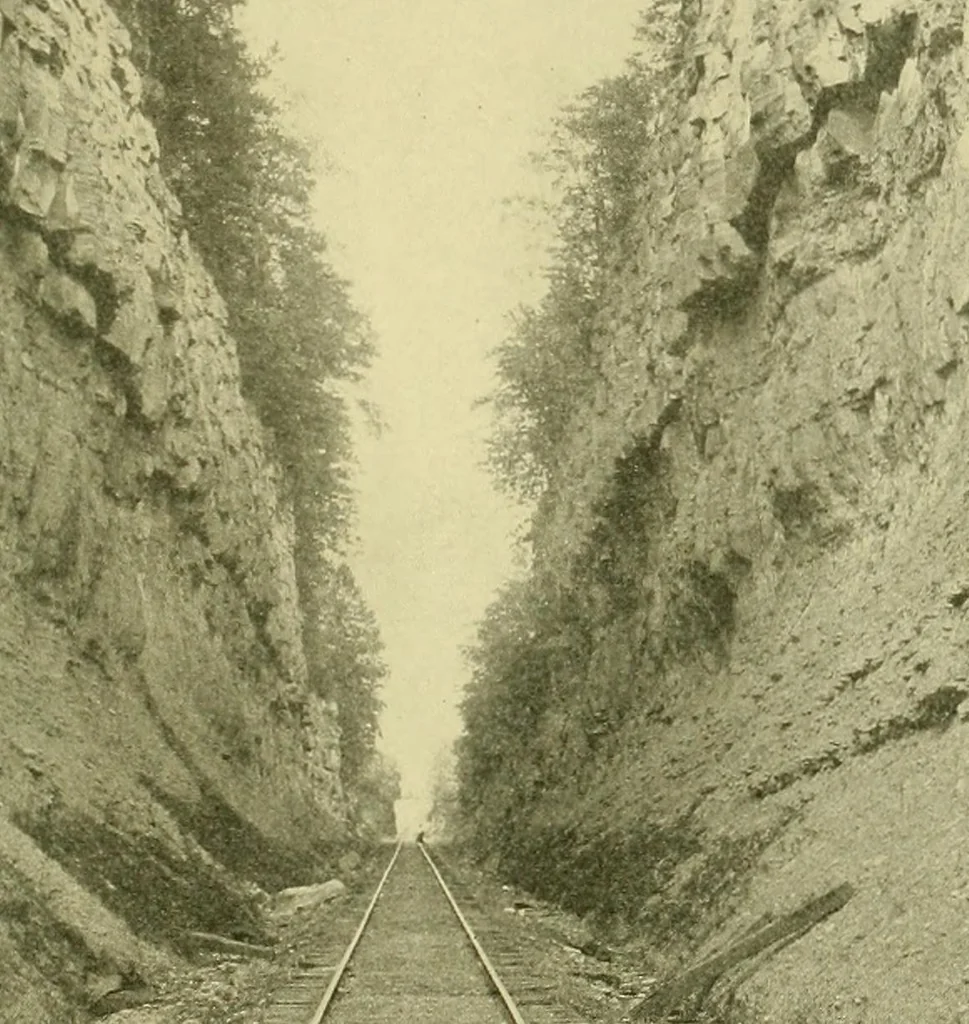 An illustration from Surveying ; a manual of practical instruction in the art of plane surveying, including plotting, leveling, triangulation, line running, cross-sectioning, traversing, and other details of field work, 1910, leaf 44