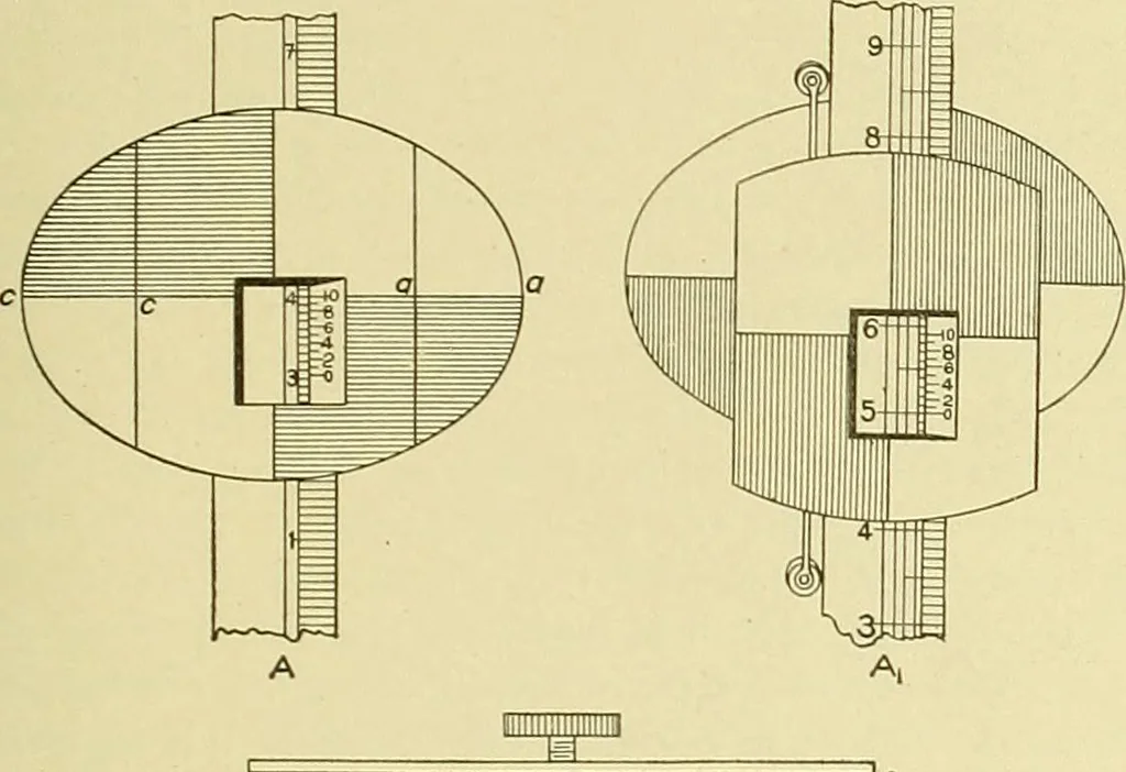 An illustration from Surveying ; a manual of practical instruction in the art of plane surveying, including plotting, leveling, triangulation, line running, cross-sectioning, traversing, and other details of field work, 1910, leaf 50