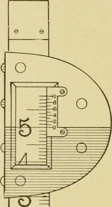 An illustration from Surveying ; a manual of practical instruction in the art of plane surveying, including plotting, leveling, triangulation, line running, cross-sectioning, traversing, and other details of field work, 1910, leaf 53
