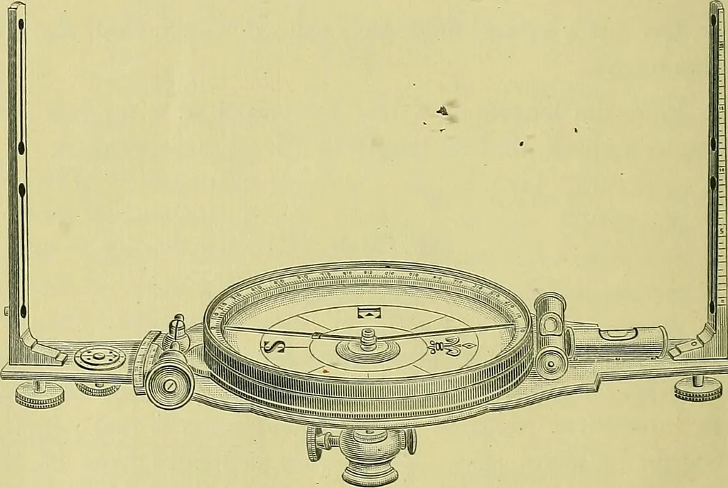 An illustration from Surveying and tables, 1903, leaf 19