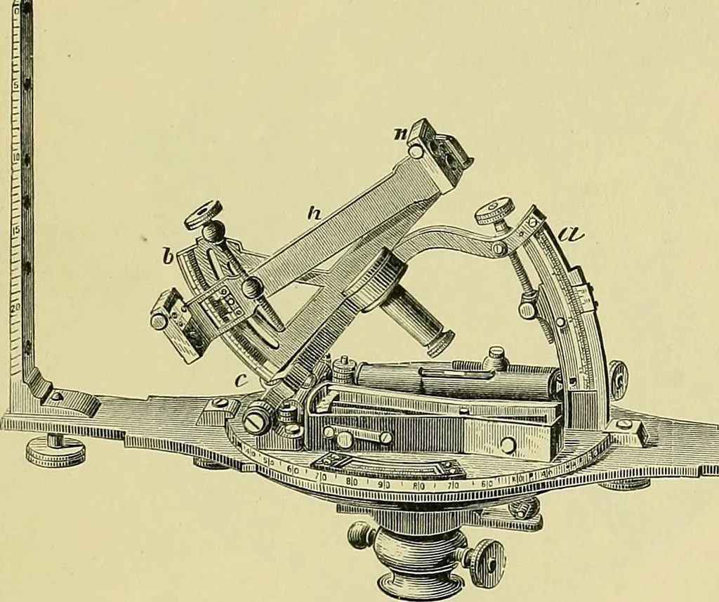 An illustration from Surveying and tables, 1903, leaf 38