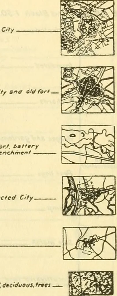 An illustration from Surveying, with sections on map reading. military sketching and topographic drawing, 1919, leaf 272