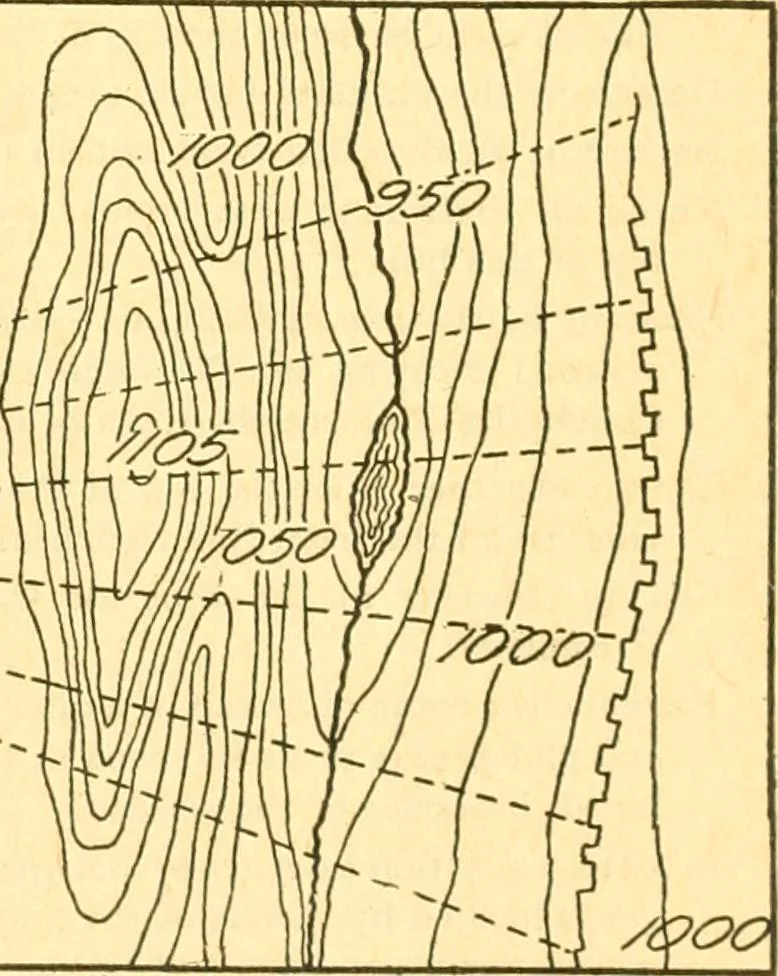 An illustration from Surveying, with sections on map reading. military sketching and topographic drawing, 1919, leaf 57