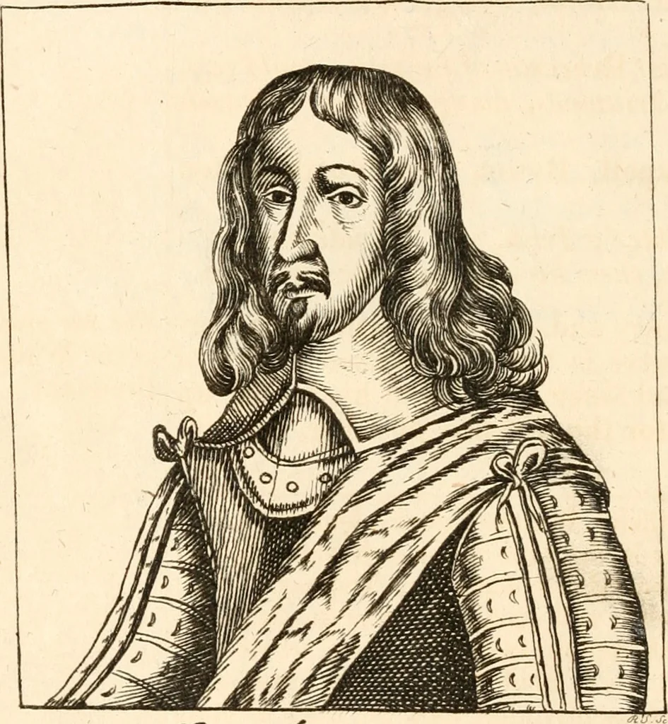 An illustration from A survey of England's champions and truths faithfull patriots; or, A Chronological recitement of the principall proceedings of the most worthy commanders of the prosperous armies raised for the preservation of religion, the Kings Majesties Person, the Privileges of Parliament, and the liberty of the subject, [etc.]; with a most exact narration of the several victories, as also the number of commanders and soldiers that have been slain on both sides since these uncivill civill wars began, 1647, leaf 99