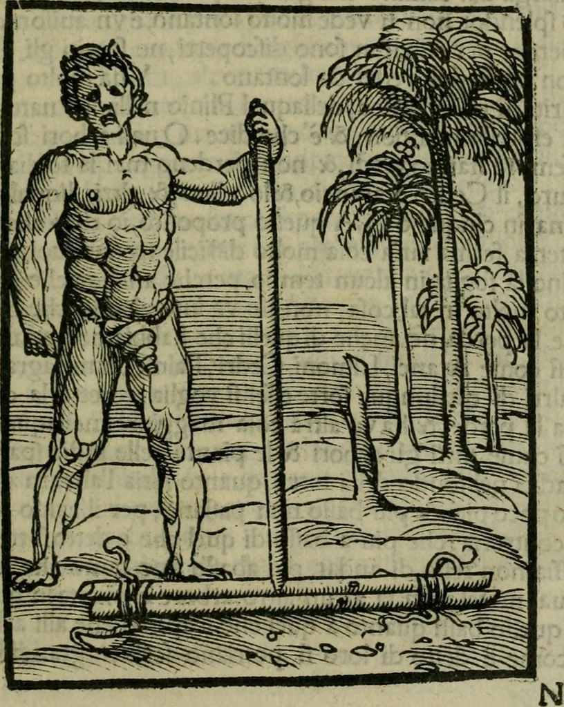 An illustration from Svmmario de la generale historia de l'Indie occidentali : cavato da libri scritti dal signor don Pietro Martyre, del Consignio delle Indie della maesta de l'imperadore, et da molte altre particvlari relationi, 1534, leaf 264