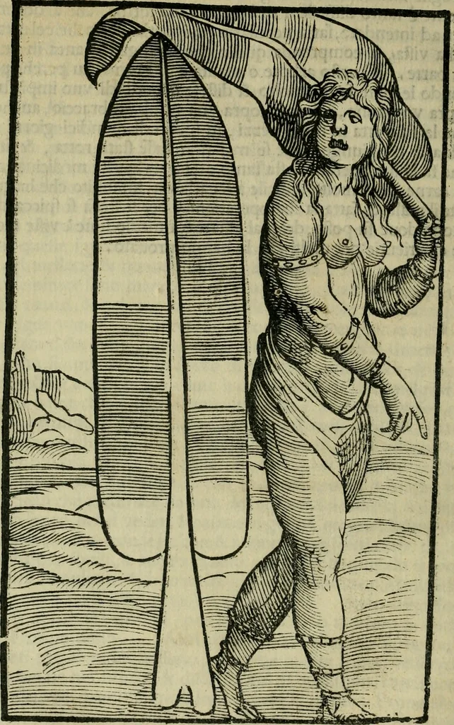An illustration from Svmmario de la generale historia de l'Indie occidentali : cavato da libri scritti dal signor don Pietro Martyre, del Consignio delle Indie della maesta de l'imperadore, et da molte altre particvlari relationi, 1534, leaf 271