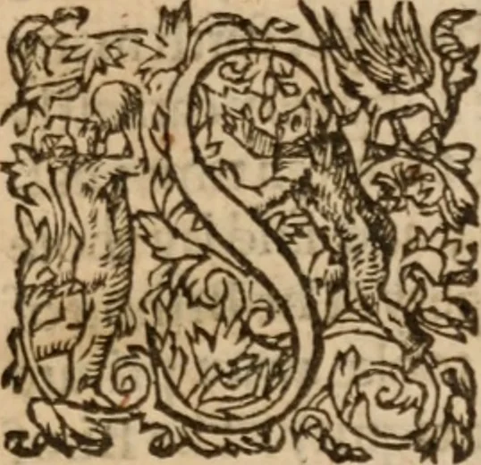 An illustration from The svmme and svbstance of the conference which it pleased His Excellent Majestie : to have with the Lords Bishops and others of his clergie (at which the most of the Lords of the Councell were present) in his Majesties Privie-chamber at Hampton Court, Ianu. 14, 1603, 1638, leaf 126