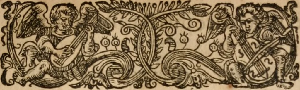 An illustration from The svmme and svbstance of the conference which it pleased His Excellent Majestie : to have with the Lords Bishops and others of his clergie (at which the most of the Lords of the Councell were present) in his Majesties Privie-chamber at Hampton Court, Ianu. 14, 1603, 1638, leaf 14